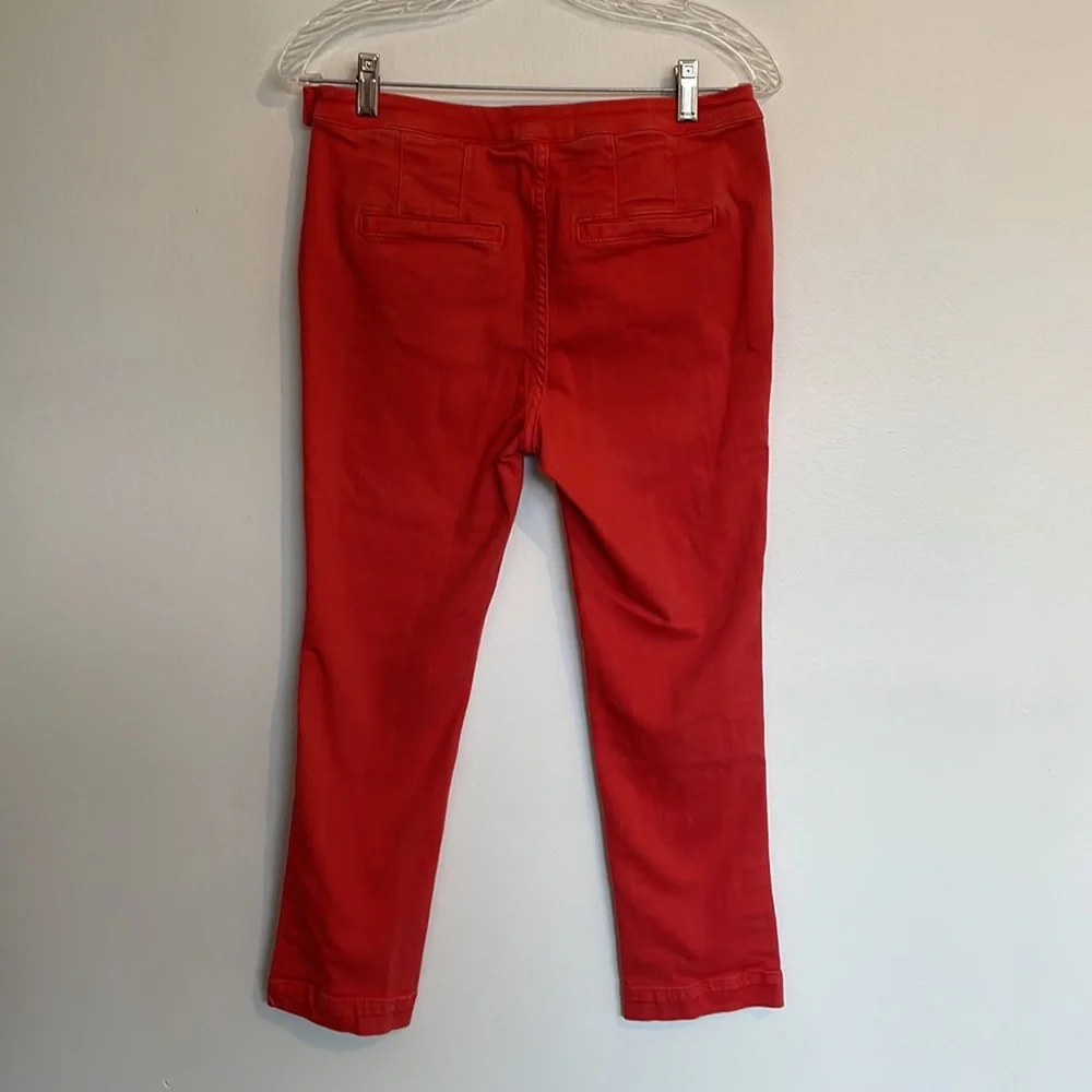Anthro | Pilcro & The Letterpress | High Rise Coral Crop Denim Jegging Legging